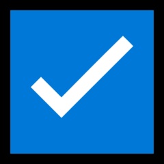 blue check box